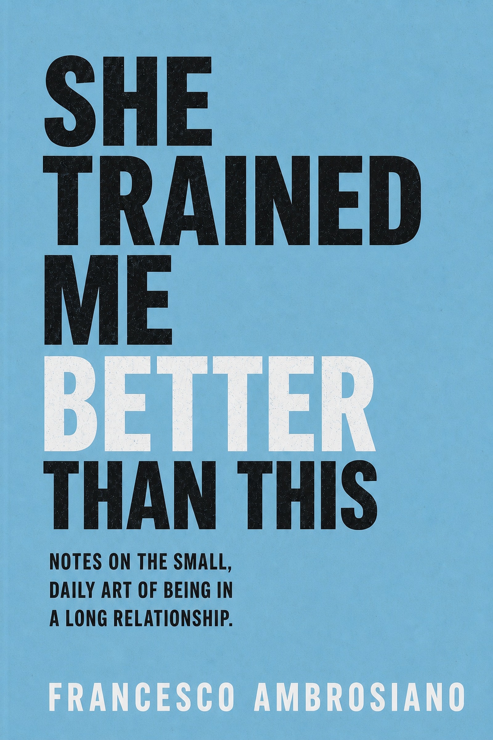 She Trained Me Better Than This — cover